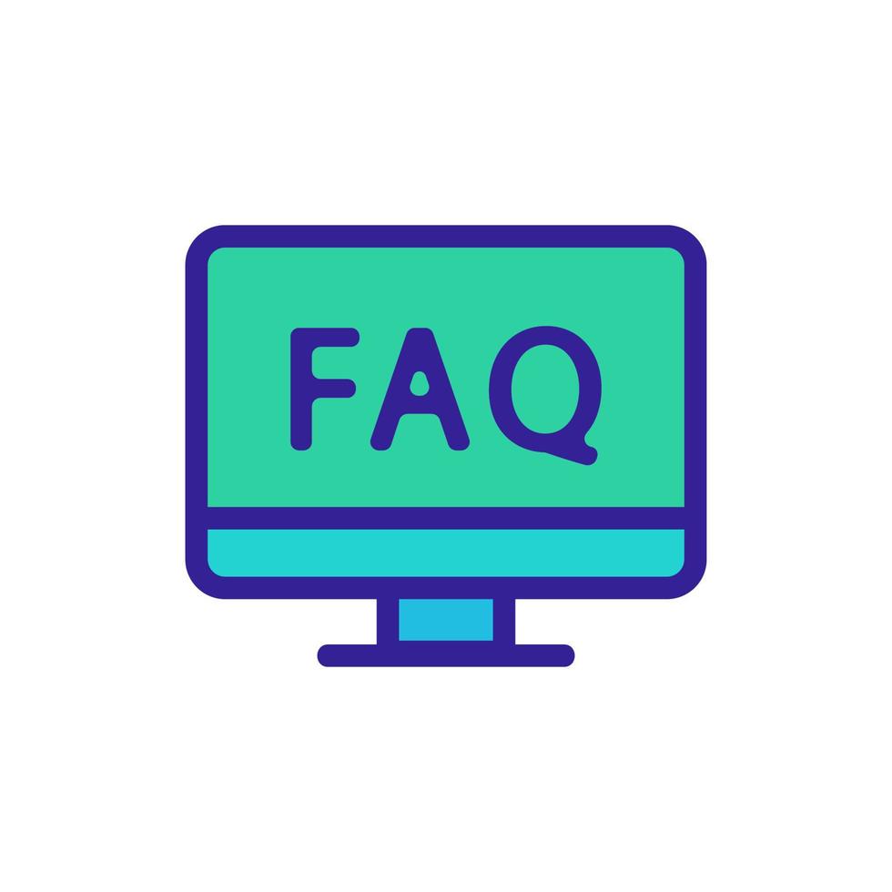 questions and answers icon vector. Isolated contour symbol illustration vector