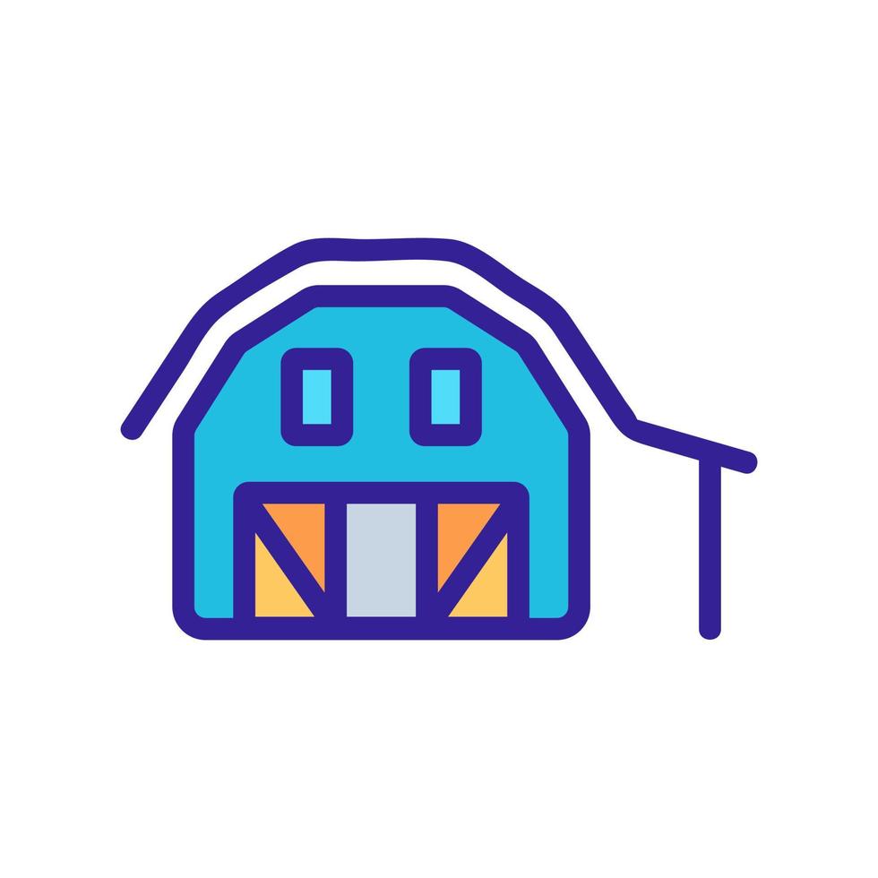 House farm icon vector. Isolated contour symbol illustration vector