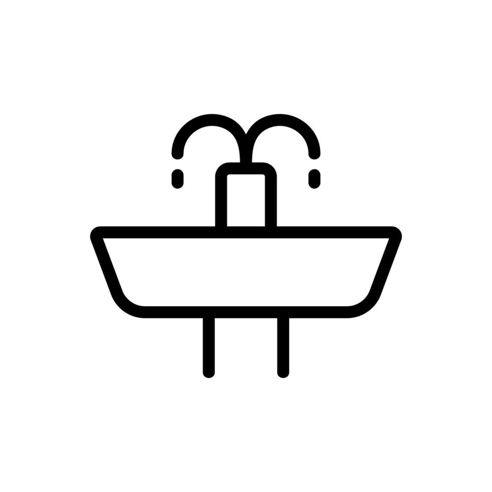 fountain drinking vector icon. Isolated contour symbol illustration