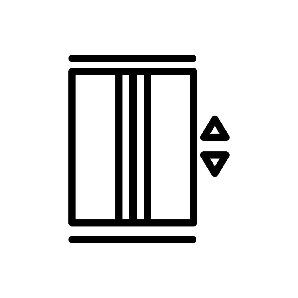 Elevator door icon vector. Isolated contour symbol illustration vector