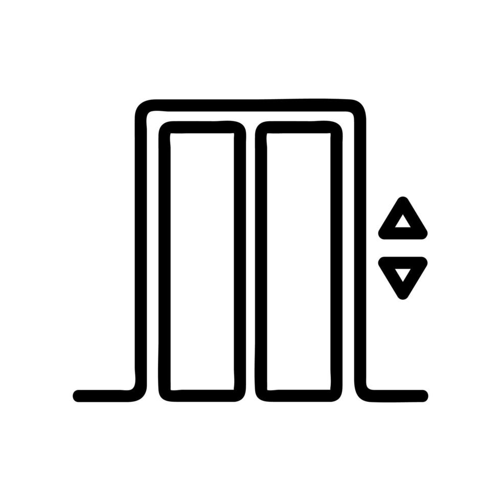 Elevator door icon vector. Isolated contour symbol illustration vector