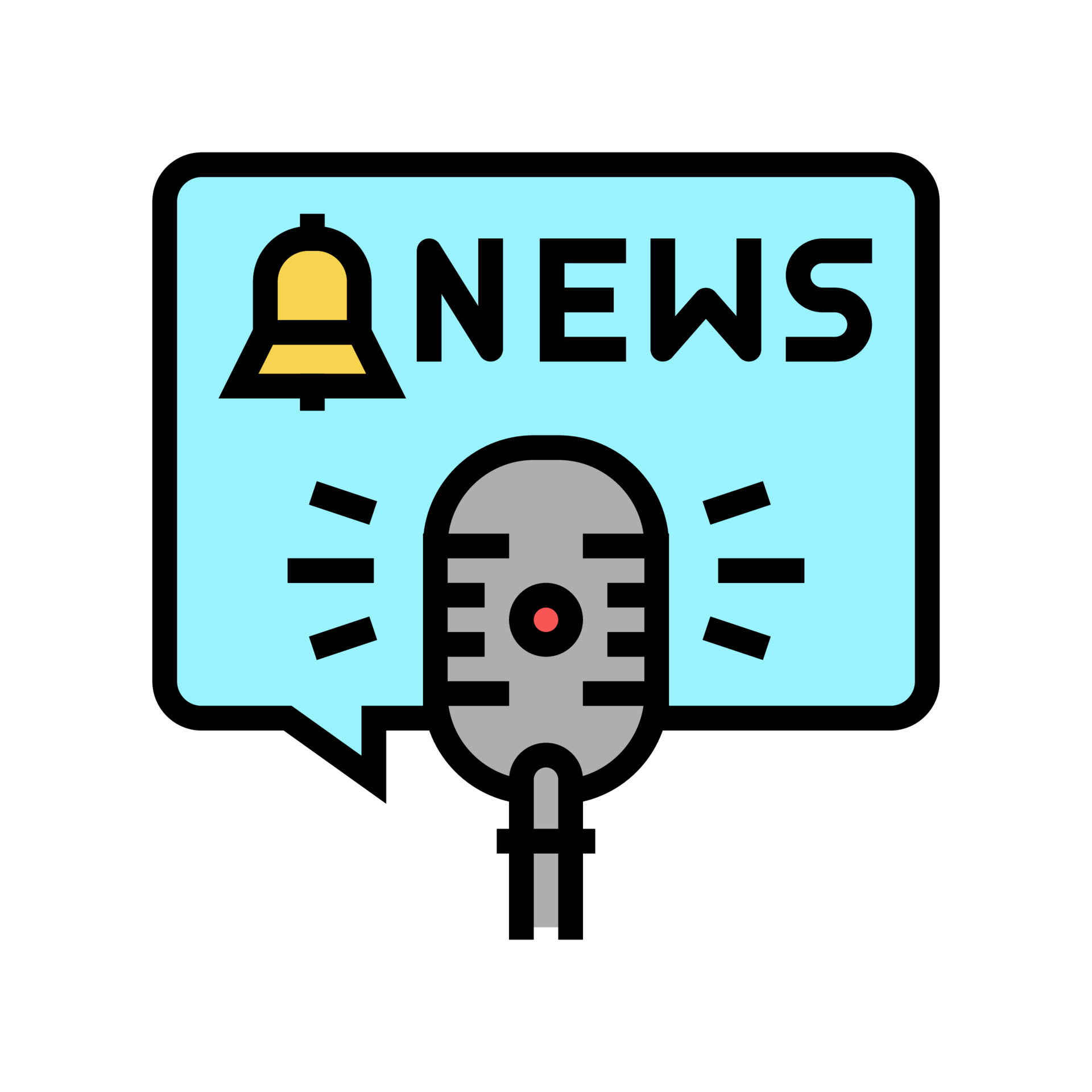 news on radio channel color icon vector illustration 9996312 Vector Art