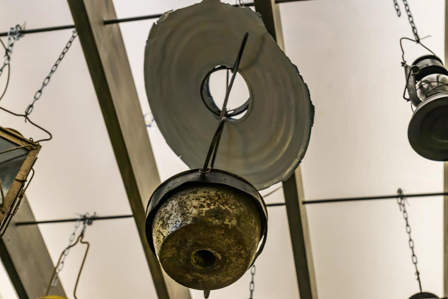 old vintage lamps on ceiling photo