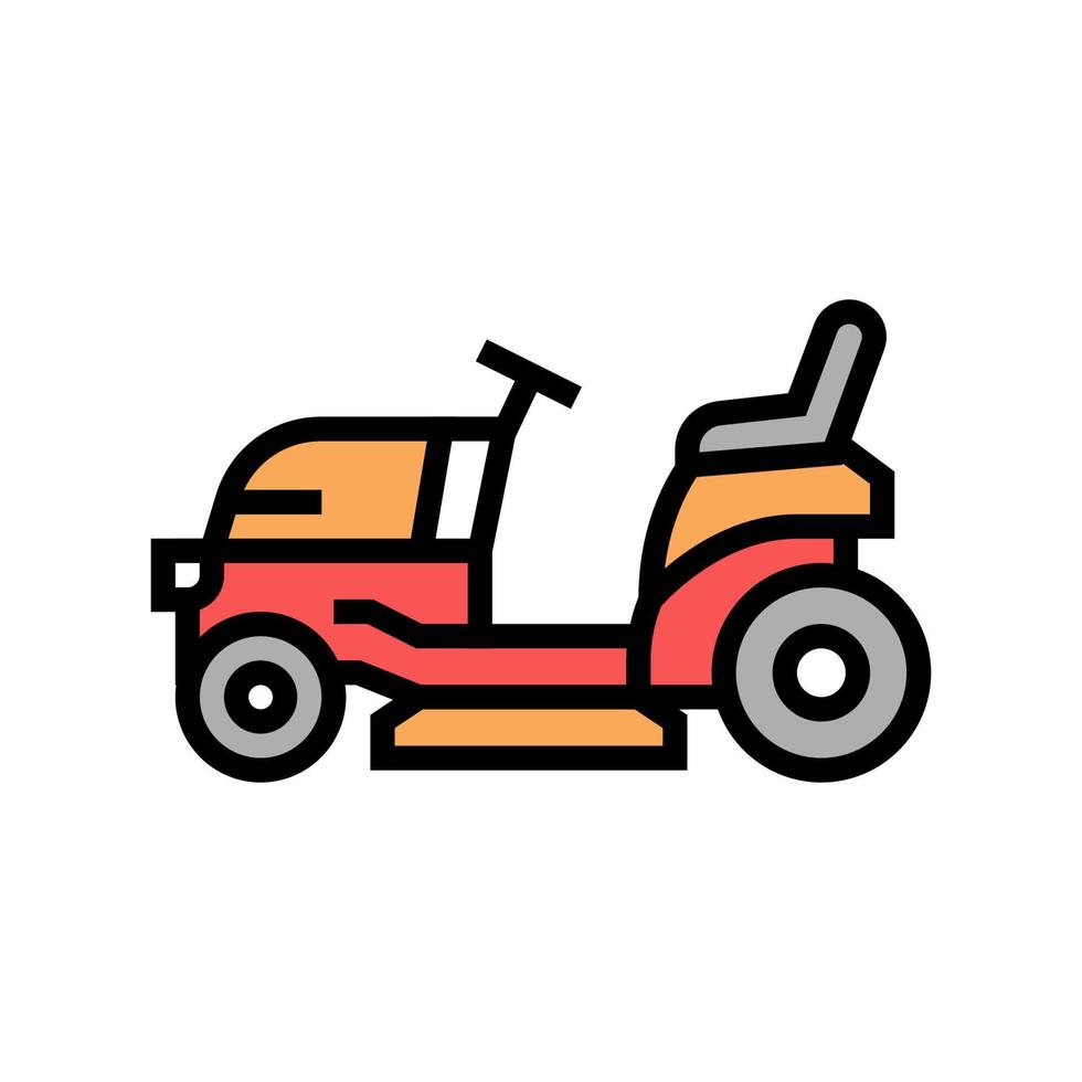 tractor cortacésped color icono vector ilustración