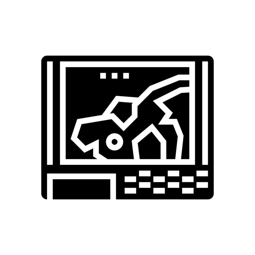 gps navigation device glyph icon vector illustration