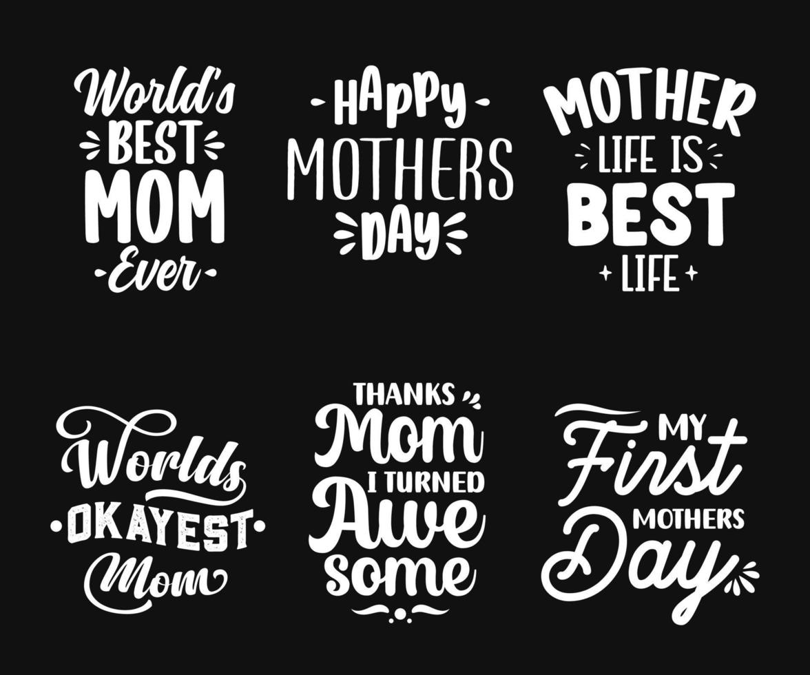 mothers day quote bundle vector