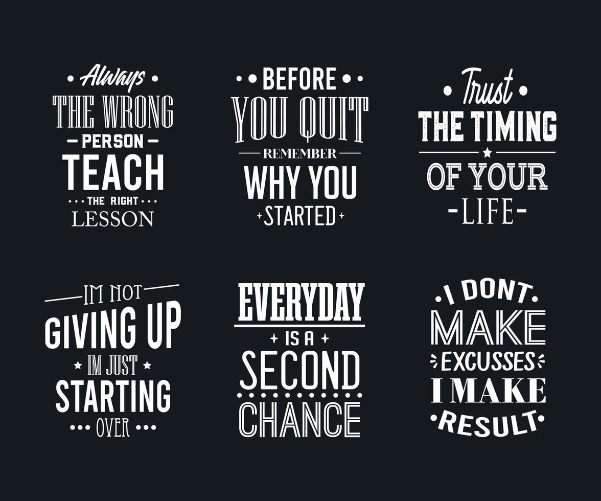 motivational lettering quote bundle vector