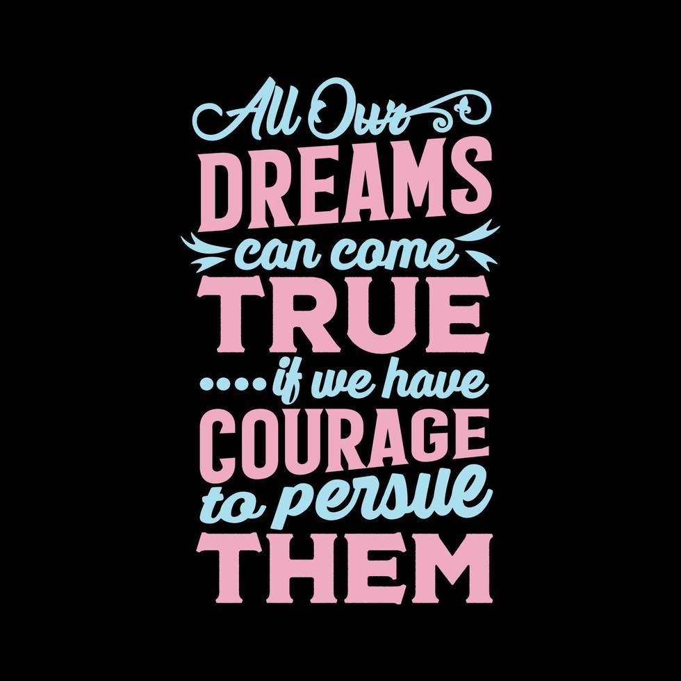 Motivational lettering quote design vector