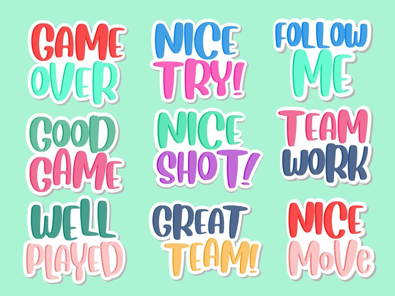 motivational quote stickers bundle vector