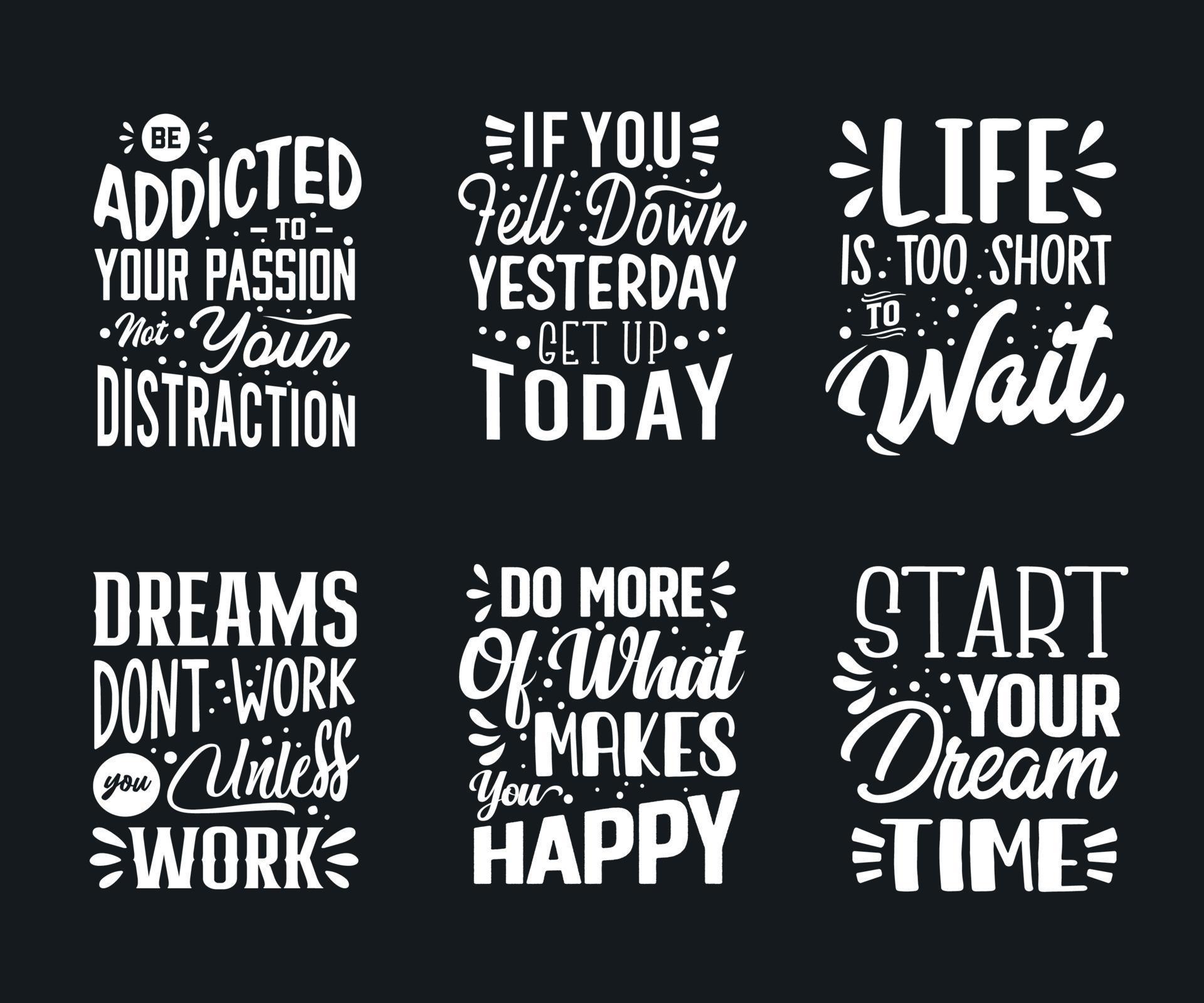 motivational lettering quote bundle 9997430 Vector Art at Vecteezy