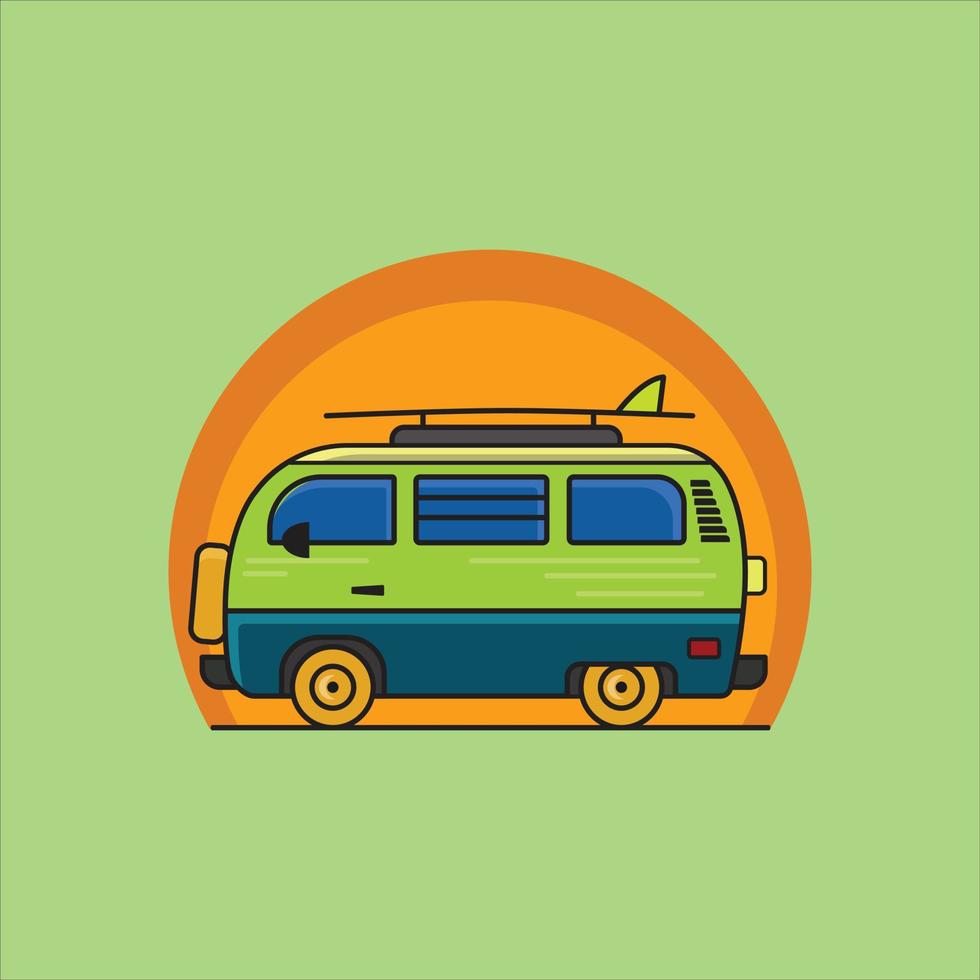 travel van ilustration vector design