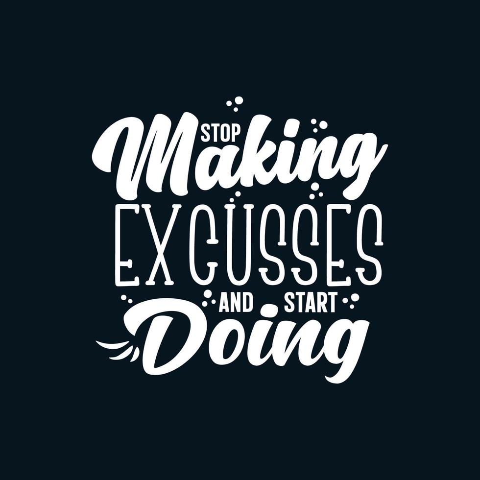 Motivational lettering quote design vector