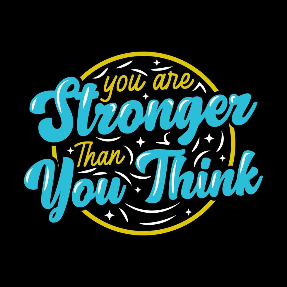 Motivational lettering quote design vector