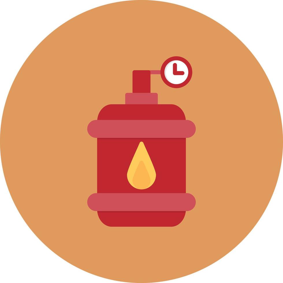 Gas Bottle Flat Circle Multicolor vector