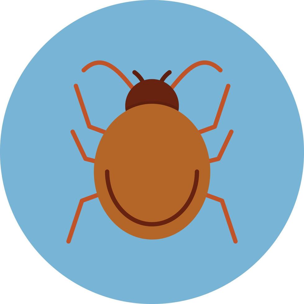 Bug Flat Circle Multicolor vector