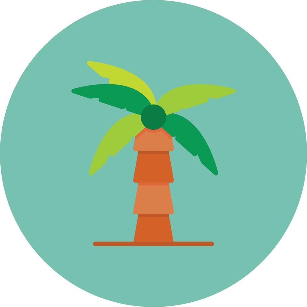 Palm Tree Flat Circle Multicolor 9997553 Vector Art at Vecteezy