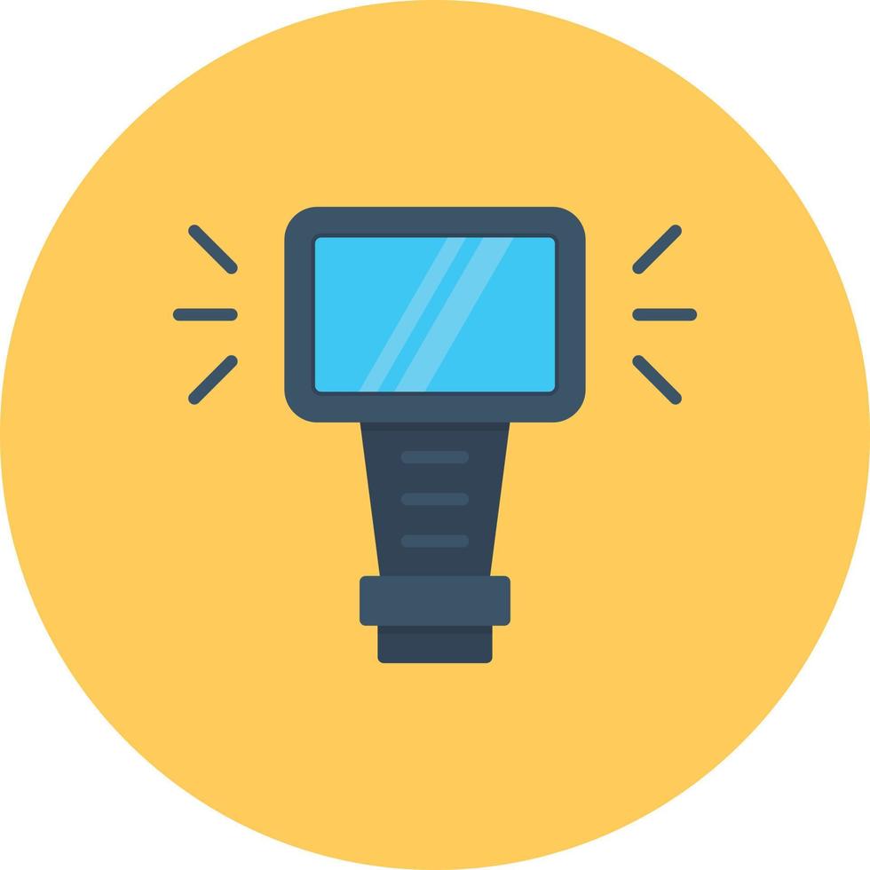 Camera Flash Flat Circle Multicolor vector