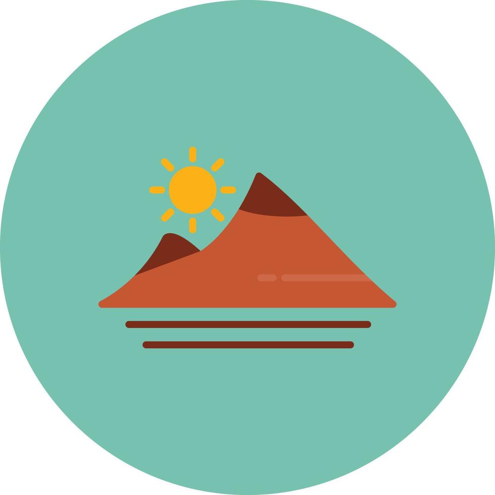 Mountain Flat Circle Multicolor vector