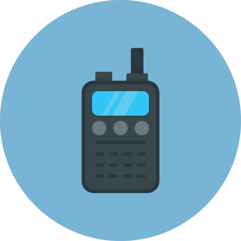 Walkie Talkie Flat Circle Multicolor vector