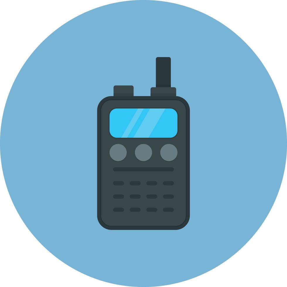 walkie talkie círculo plano multicolor vector