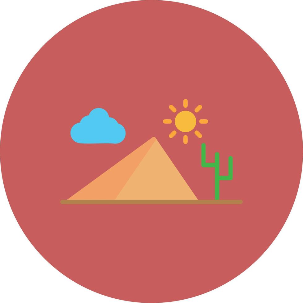 Pyramid Flat Circle Multicolor vector