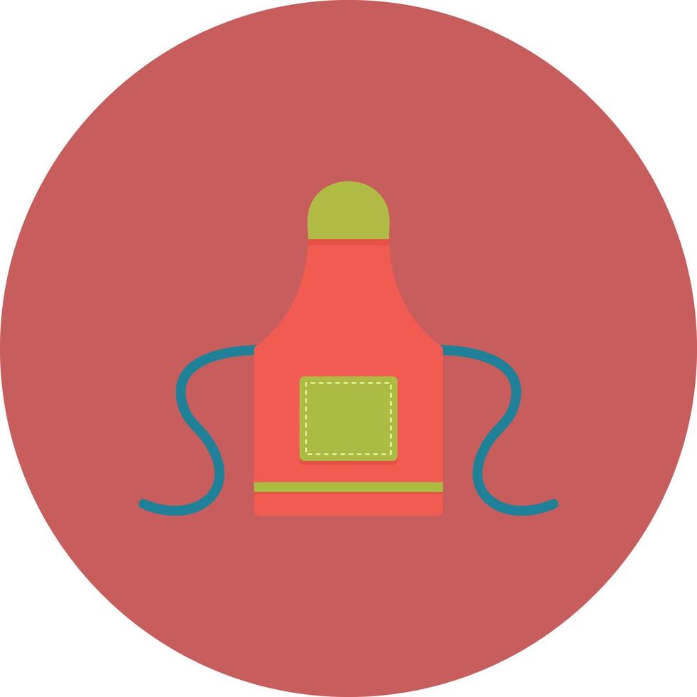 Apron Flat Circle Multicolor vector