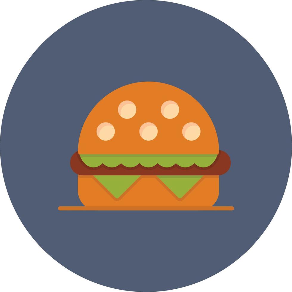 Burger Flat Circle Multicolor vector