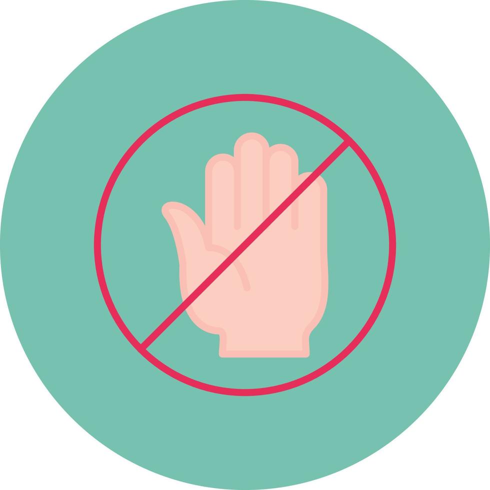 No Passing Flat Circle Multicolor vector