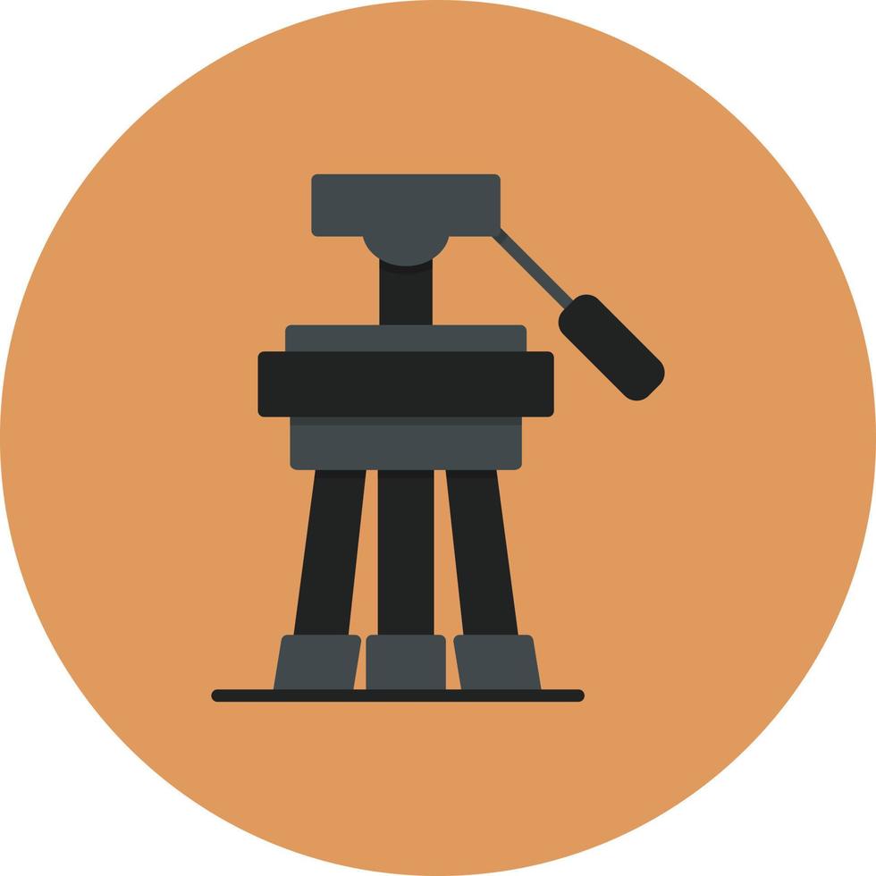 Tripod Flat Circle Multicolor vector