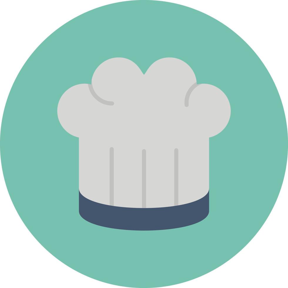 Chef Hat Flat Circle Multicolor vector