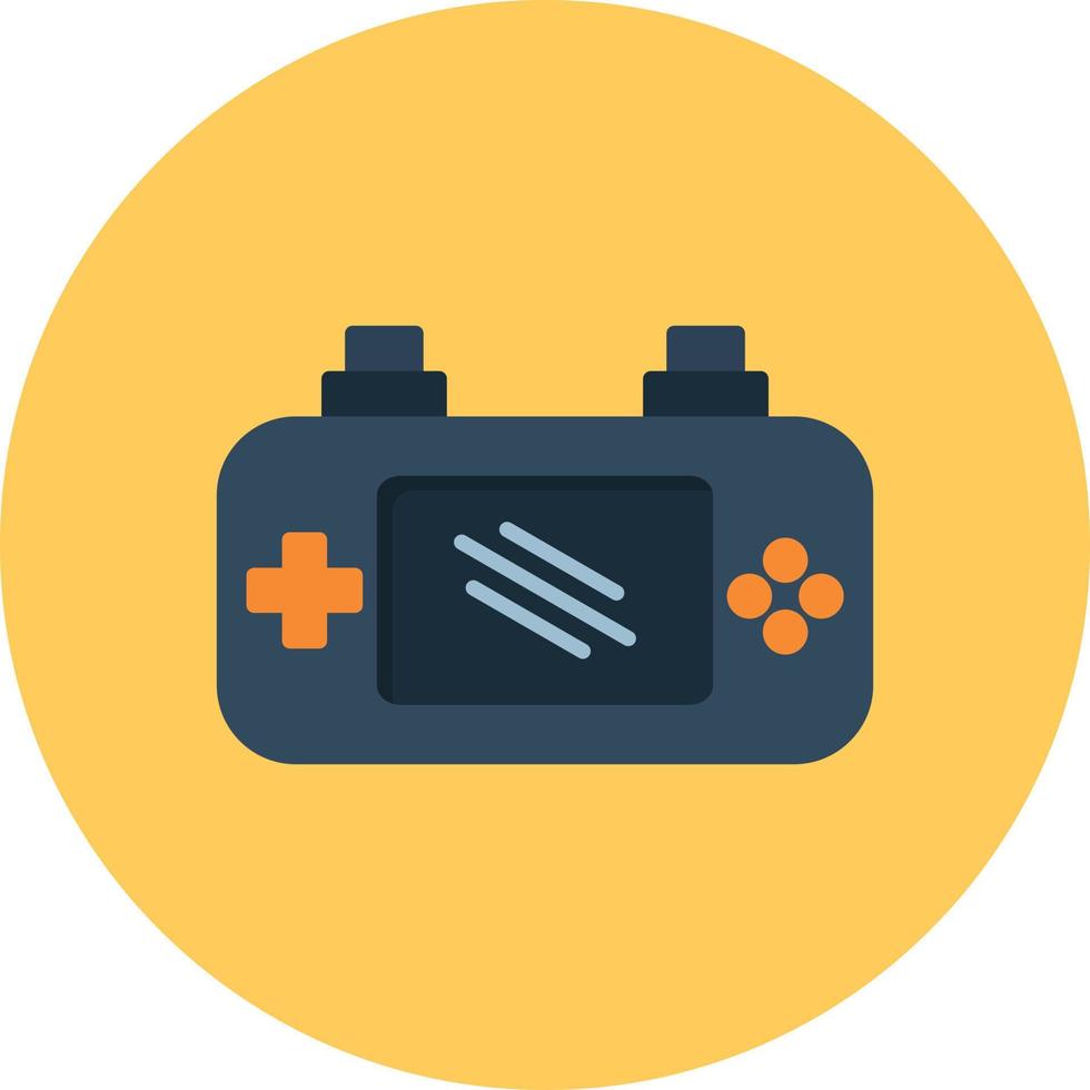 Game Console Flat Circle Multicolor vector