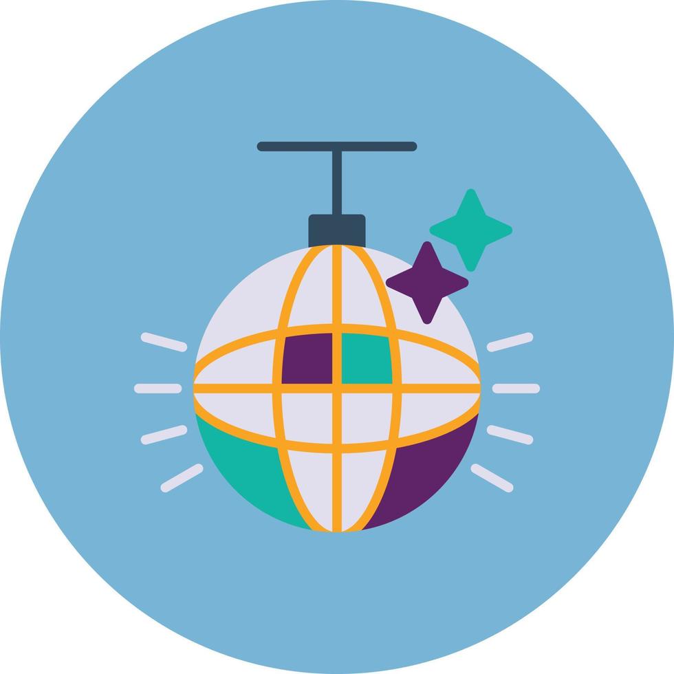Disco Ball Flat Circle Multicolor vector