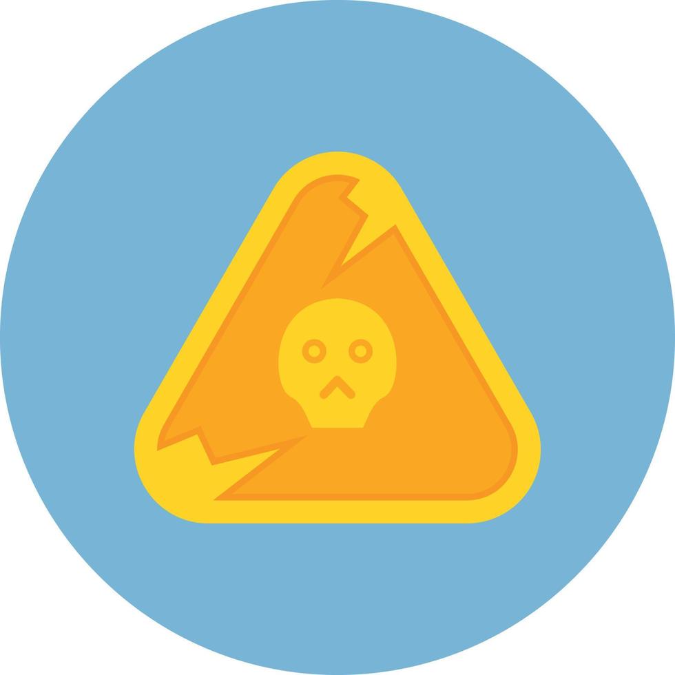 Danger Flat Circle Multicolor vector