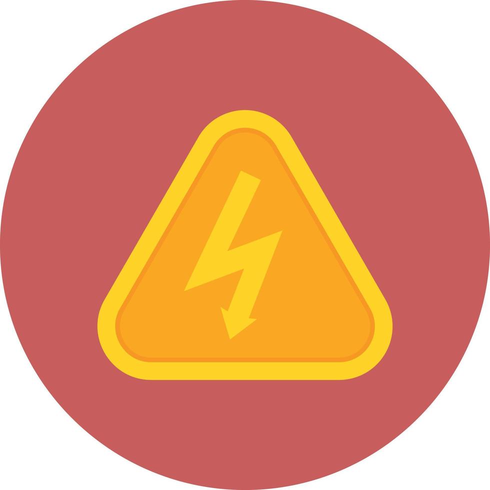 Electrical Hazard Flat Circle Multicolor vector