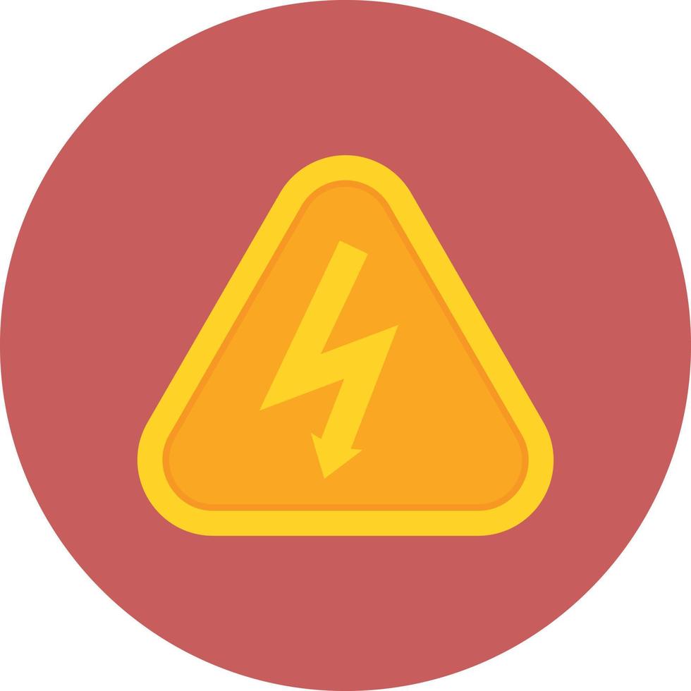 Electrical Hazard Flat Circle Multicolor vector