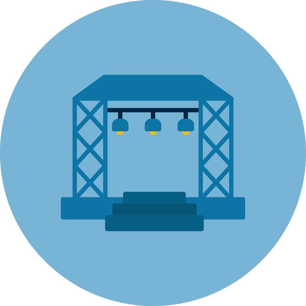 Stage Flat Circle Multicolor vector