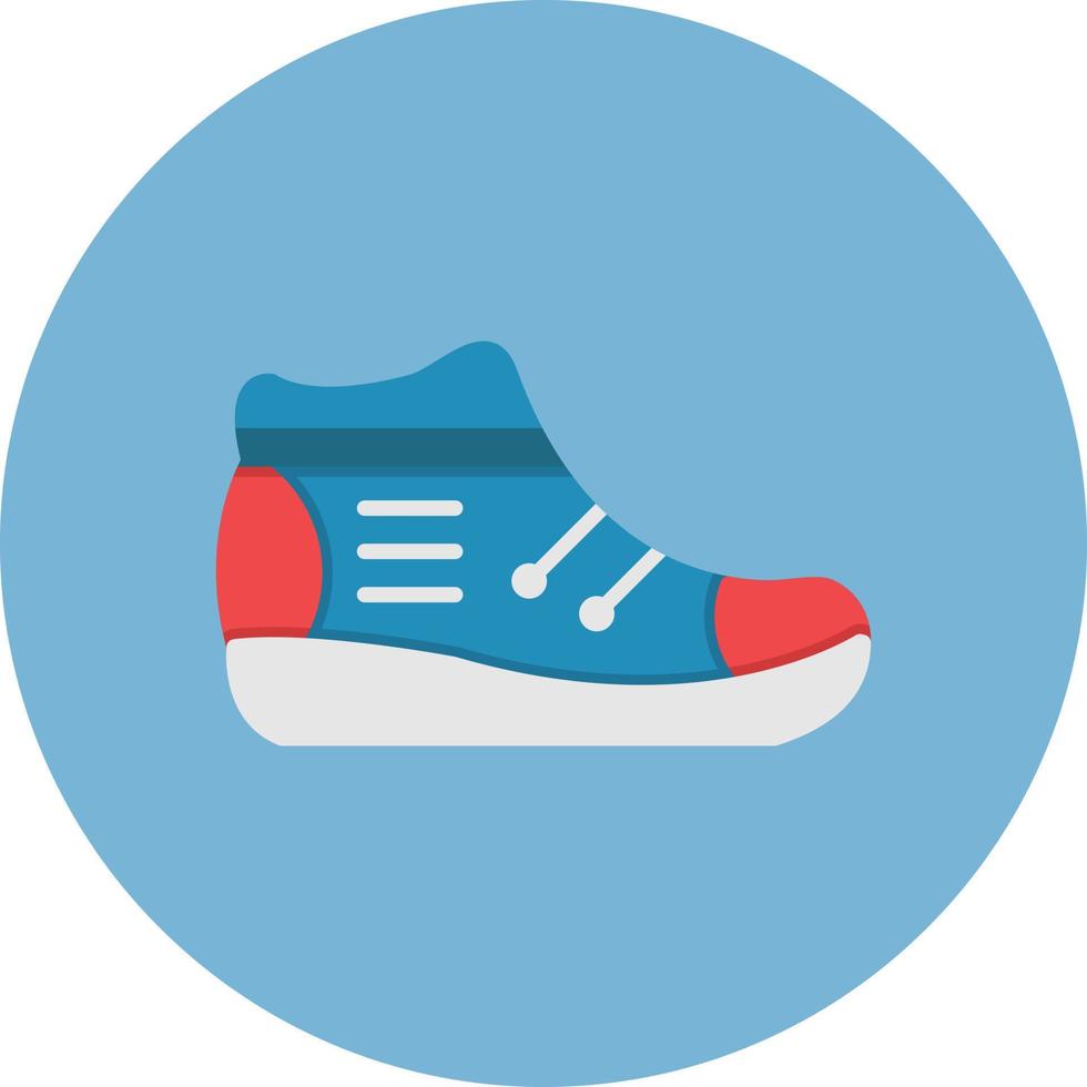 Sneakers Flat Circle Multicolor vector