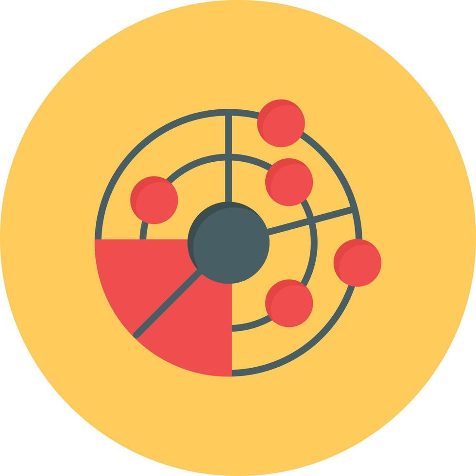 Radar Flat Circle Multicolor vector