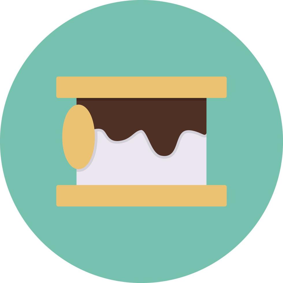 Smore Flat Circle Multicolor vector