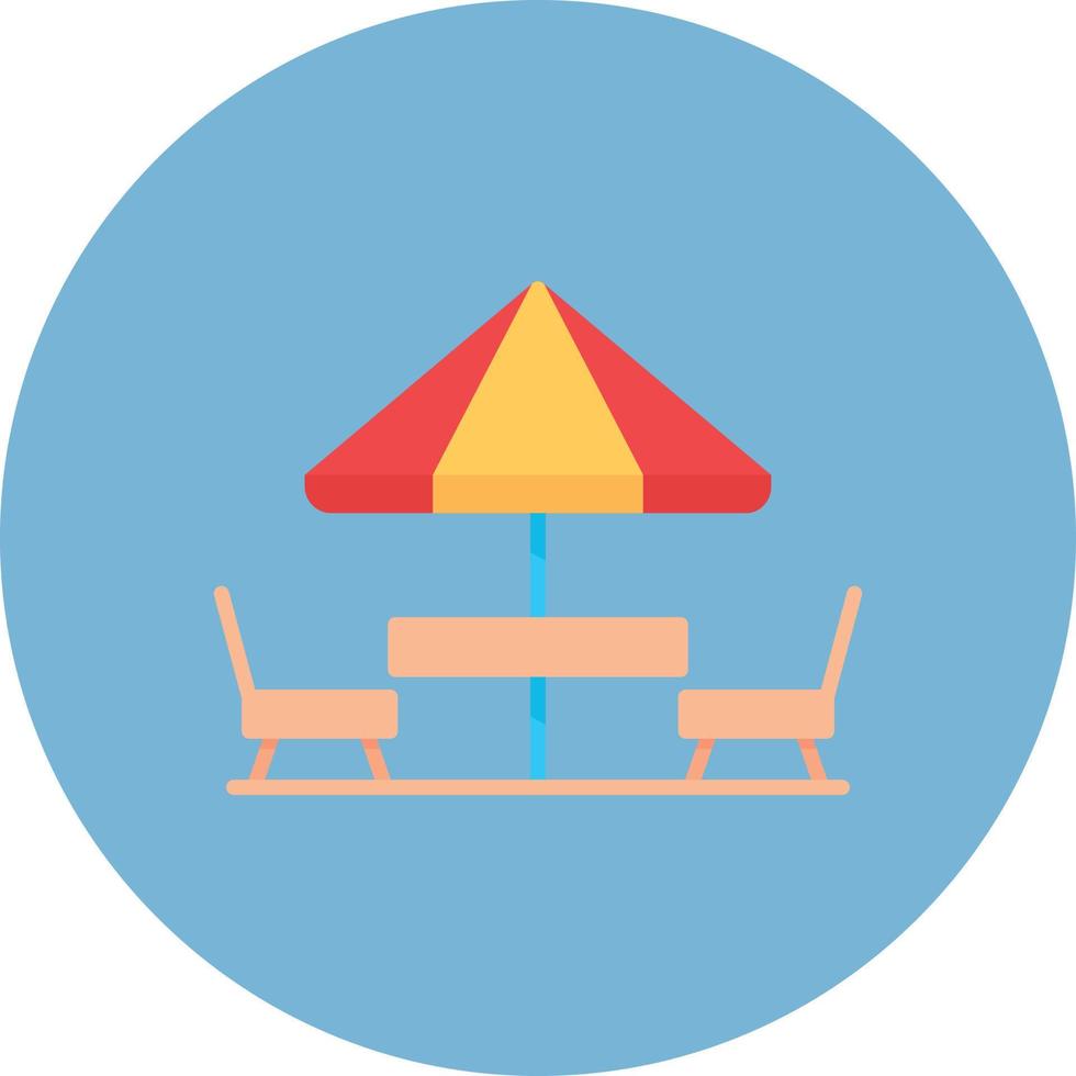 Terrace Flat Circle Multicolor vector
