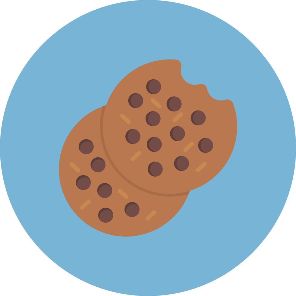 Cookie Flat Circle Multicolor vector