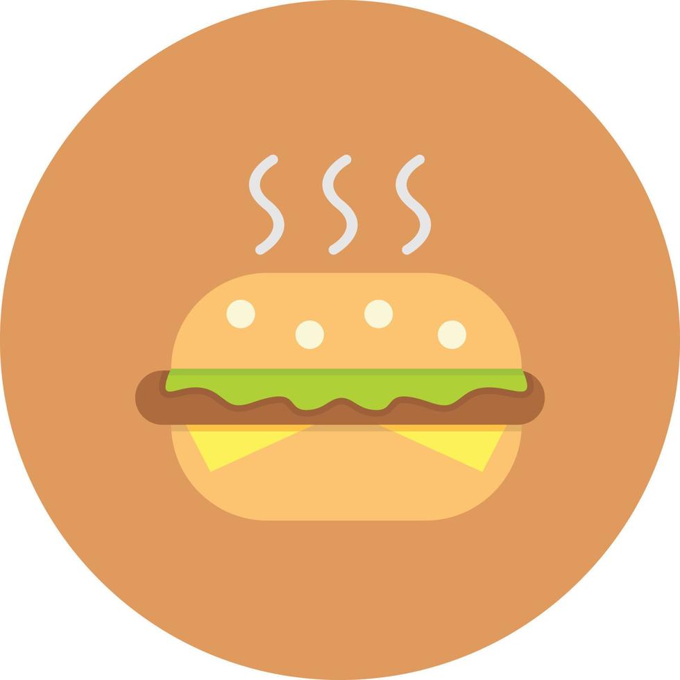 Burger Flat Circle Multicolor vector