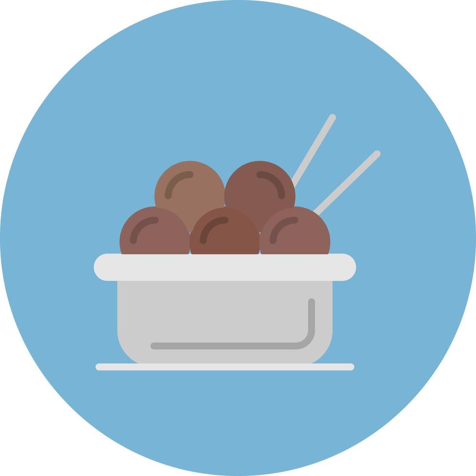 Meatballs Flat Circle Multicolor vector