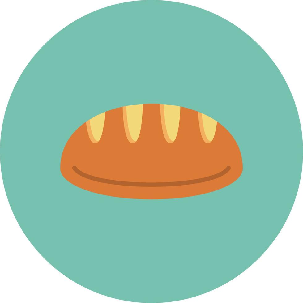Bread Flat Circle Multicolor vector