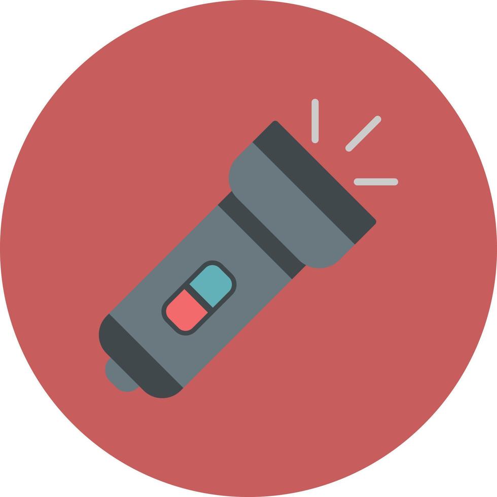 Flashlight Flat Circle Multicolor vector