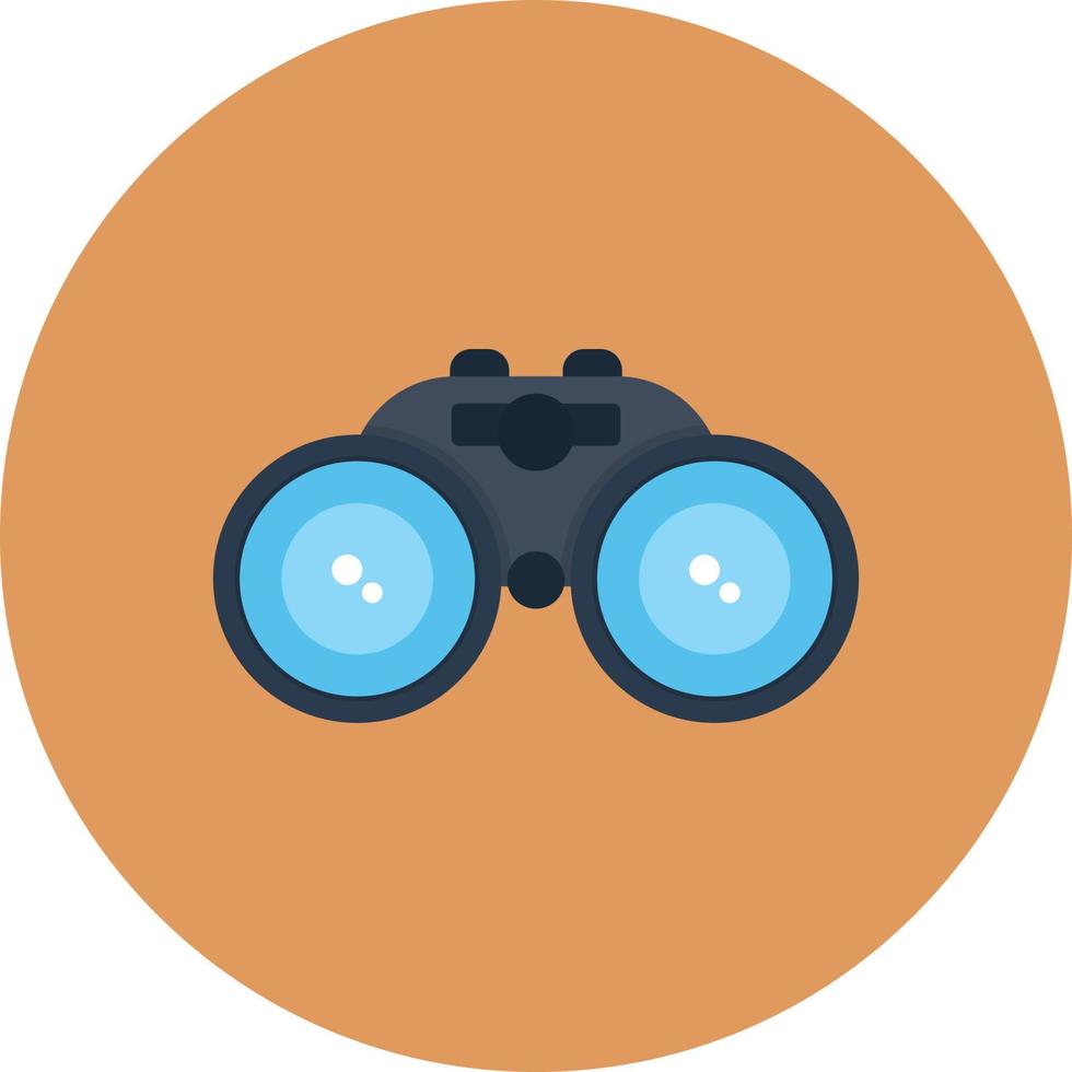 Binocular Flat Circle Multicolor vector