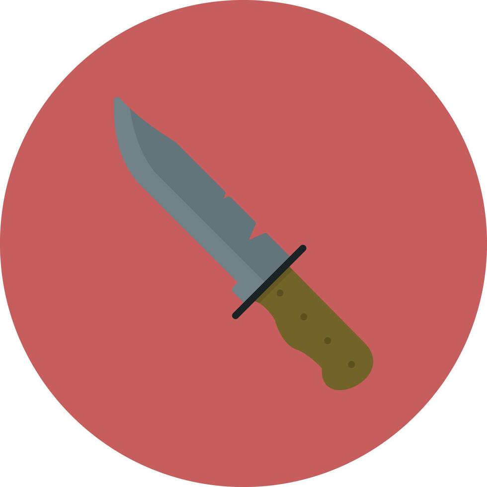 Knife Flat Circle Multicolor vector