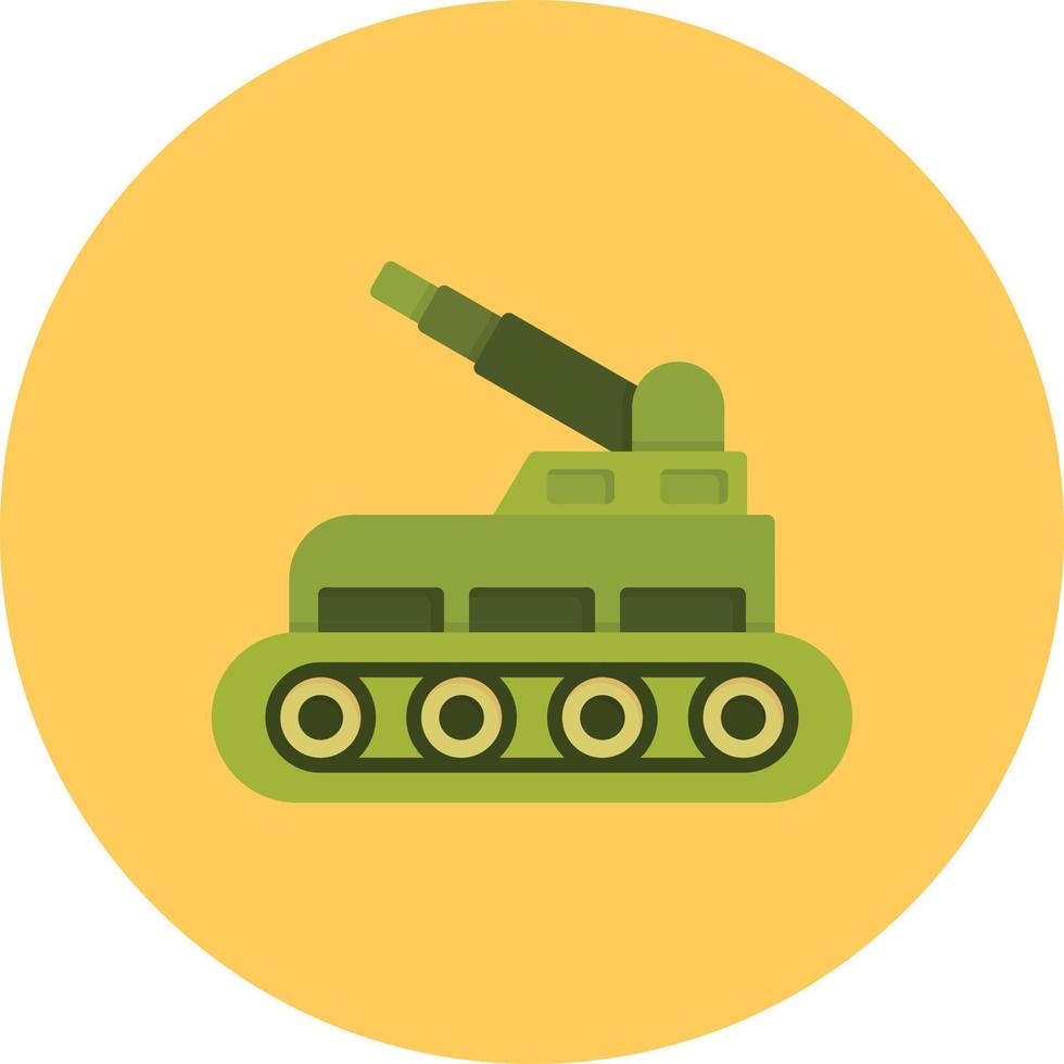 tanque círculo plano multicolor vector