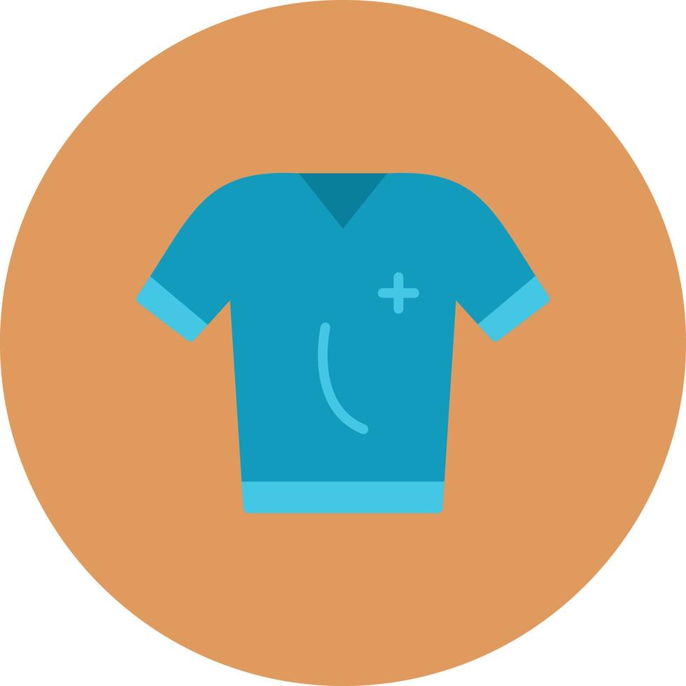 Polo Shirt Flat Circle Multicolor vector