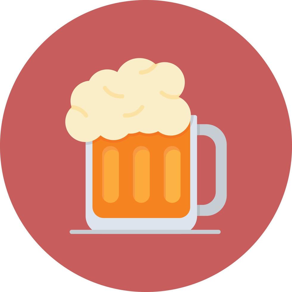 Beer Flat Circle Multicolor vector